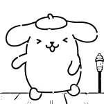 coloriage Pompompurin et apprentissage