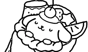 coloriage Pompompurin pour enfant de 3 ans