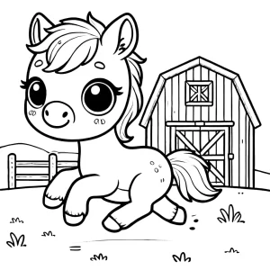 coloriage Poney a dessiner en ligne