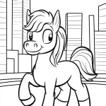 a imprimer coloriage Poney gratuit
