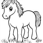 coloriage Poney à imprimer