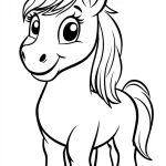 coloriage Poney à imprimer pdf gratuit