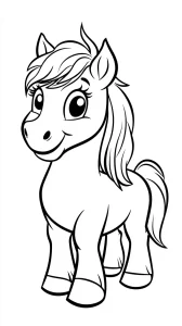 coloriage Poney à imprimer pdf gratuit