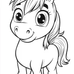 coloriage Poney pour enfant de à imprimer