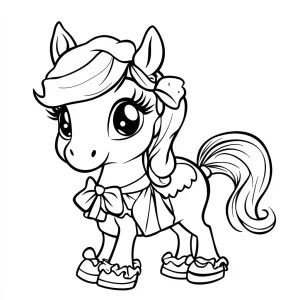 coloriage Poney pour enfant de 3 ans