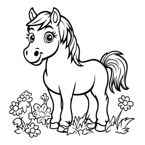 coloriage Poney pour enfant gratuit