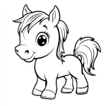 coloriage Poney a imprimer pour enfant de 4 ans