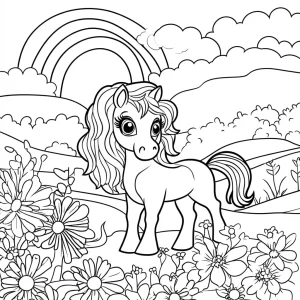 coloriage Poney pour enfant de 6 ans