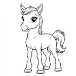 coloriage Poney pour enfant de 3 ans