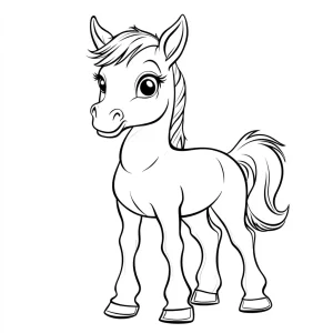 coloriage Poney pour enfant de 3 ans