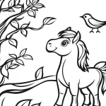 coloriage Poney à imprimer pdf gratuit