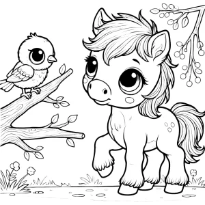 coloriage Poney pour enfant