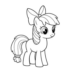 coloriage Poney avec un arc à imprimer pour enfants