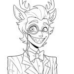 coloriage Portrait d’Alastor souriant d