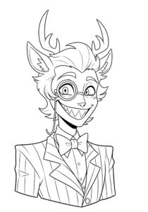 coloriage Portrait d’Alastor souriant d