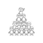 coloriage Pyramide de figures pour enfant gratuit