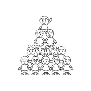 coloriage Pyramide de figures pour enfant gratuit