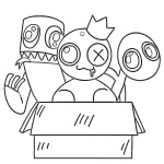 coloriage Rainbow Friend a telecharger