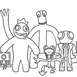 coloriage Rainbow Friend pour enfants