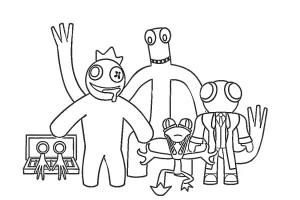 coloriage Rainbow Friend pour enfants