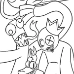 coloriage Rainbow Friend à imprimer pour enfant de 10 ans