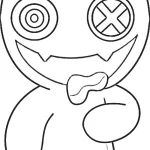 coloriage Rainbow Friend à imprimer pour enfant de 3 ans