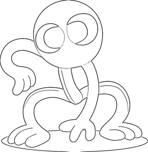 coloriage Rainbow Friend à imprimer pour enfant de 6 ans