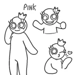 coloriage Rainbow Friend à imprimer pour enfant de 6 ans