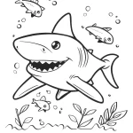 image pour coloriage Requin enfant