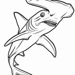 coloriage Requin à imprimer pour enfant de 9 ans