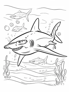 coloriage Requin à imprimer pour enfant de 9 ans