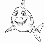 coloriage Requin à imprimer pour enfant de 3 ans
