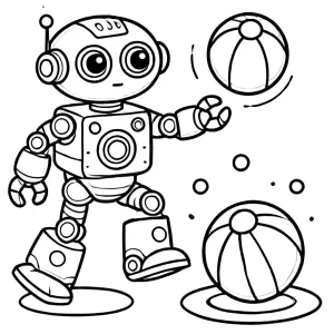 coloriage Robot pour enfants a imprimer