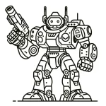 coloriage Robot pour enfant de 2 ans