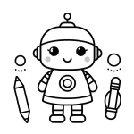 coloriage Robot pour enfants à imprimer