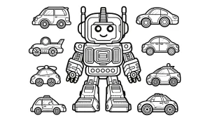 coloriage Robot à imprimer pour enfant de 9 ans