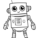 coloriage Robot et apprentissage