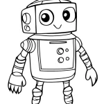 coloriage Robot pour enfant de 5 ans