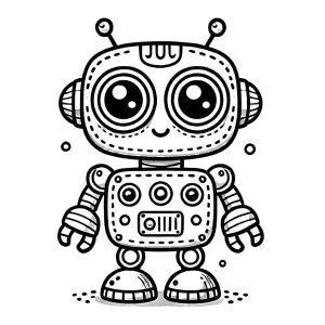 coloriage Robot à imprimer pour enfant de 4 ans