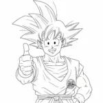 coloriage Sangoku à imprimer pour enfant de 12 ans