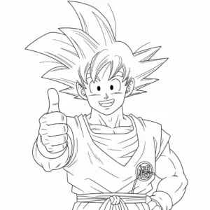 coloriage Sangoku à imprimer pour enfant de 12 ans