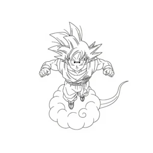 imprimer coloriage Sangoku gratuit