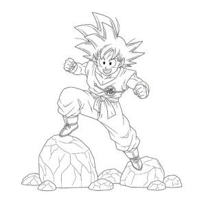 coloriage Sangoku gratuit pour enfants