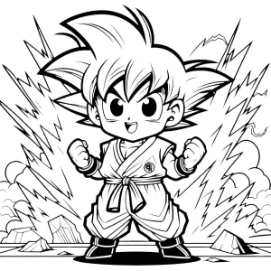 coloriage Sangoku à imprimer