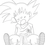 coloriage Sangoku à imprimer pour enfants