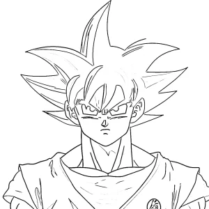 coloriage Sangoku pour enfant de 6 ans