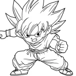 coloriage Sangoku pour enfant de 3 ans