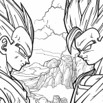 imprimer coloriage Sangoku gratuit