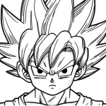 coloriage Sangoku pour enfant de 5 ans