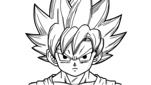 coloriage Sangoku pour enfant de 5 ans